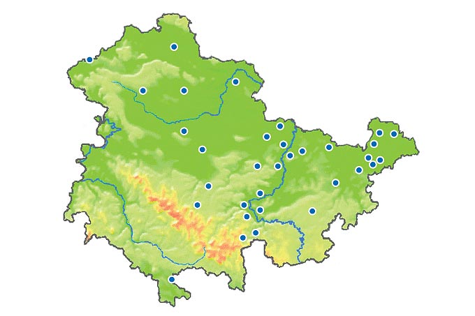 NABU-Schutzgebiete in Thüringen