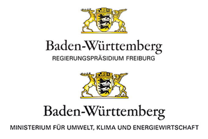 Logos Regierungspräsidium Freiburg und Ministerium für Umwelt, Klima und Energiewirtschaft Baden-Württemberg